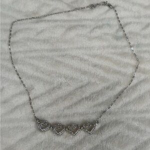 Beautiful silver Heart Necklace with 2 designs